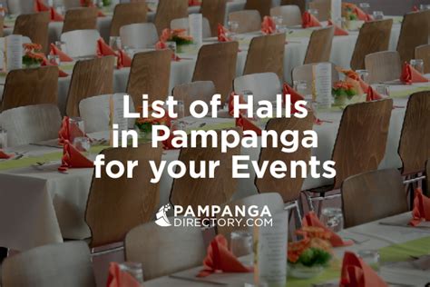 List of Halls in Pampanga for your Events .